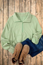 Load image into Gallery viewer, Half Zip Long Sleeve Sweatshirt