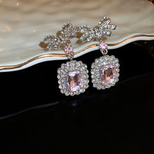 Load image into Gallery viewer, Alloy Crystal Geometric Dangle Earrings