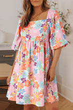 Load image into Gallery viewer, Printed Half Sleeve Mini Dress
