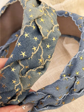 Load image into Gallery viewer, Star Braided Wide Denim Headband