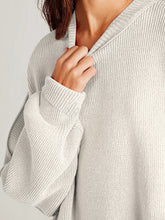 Load image into Gallery viewer, Double Take Side Slit Round Neck Long Sleeve Sweater