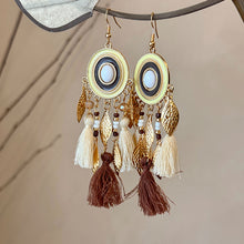 Load image into Gallery viewer, Alloy Rice Bead Dangle Earrings
