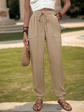 Load image into Gallery viewer, Textured High Waist Joggers