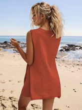 Load image into Gallery viewer, Slit Round Neck Top and Shorts Set