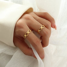Load image into Gallery viewer, Titanium Steel Gold-Plated Adjustable Ring