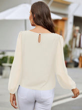 Load image into Gallery viewer, Round Neck Long Sleeve Blouse