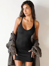 Load image into Gallery viewer, Scoop Neck Wide Strap Mini Dress