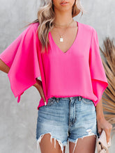 Load image into Gallery viewer, V-Neck Half Sleeve Blouse