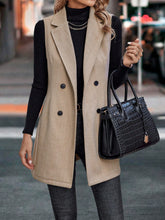 Load image into Gallery viewer, Buttoned Collared Neck Longline Vest Coat