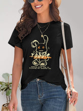 Load image into Gallery viewer, Rabbit Graphic Round Neck Short Sleeve T-Shirt
