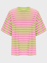 Load image into Gallery viewer, Striped Round Neck Half Sleeve T-Shirt
