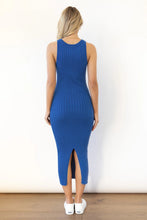 Load image into Gallery viewer, Slit Ribbed Round Neck Sleeveless Dress