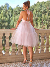 Load image into Gallery viewer, Backless Halter Neck Mini Dress