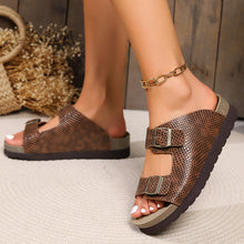 Load image into Gallery viewer, PU Leather Buckle Sandals