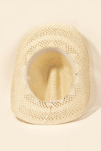 Load image into Gallery viewer, Fame Straw Weave Rope Ribbon Cowboy Hat
