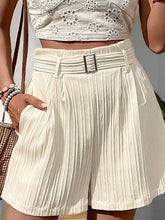 Load image into Gallery viewer, Textured High Waist Shorts with Pockets