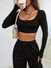 Load image into Gallery viewer, Square Neck Long Sleeve T-Shirt