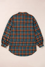 Load image into Gallery viewer, Plaid Collared Neck Long Sleeve Shirt
