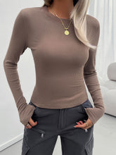 Load image into Gallery viewer, Round Neck Long Sleeve T-Shirt