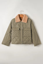 Load image into Gallery viewer, Drawstring Collared Neck Long Sleeve Winter Coat