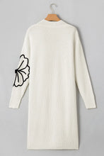 Load image into Gallery viewer, Full Size Flower Open Front Long Sleeve Cardigan