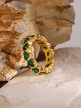 Load image into Gallery viewer, 18K Gold-Plated Inlaid Zircon Ring