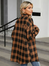 Load image into Gallery viewer, Plaid Collared Neck Long Sleeve Shirt