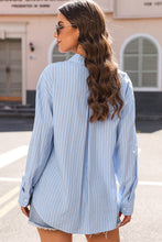 Load image into Gallery viewer, Striped Button Up Long Sleeve Shirt