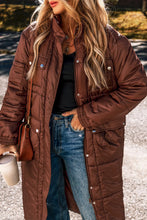 Load image into Gallery viewer, Pocketed Bubble Texture Long Sleeve Longline Winter Coat