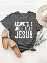 Load image into Gallery viewer, Letter Graphic Round Neck Short Sleeve T-Shirt