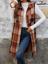 Load image into Gallery viewer, Perfee Pocketed Button Up Plaid Vest