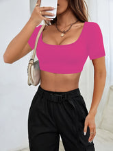 Load image into Gallery viewer, Square Neck Short Sleeve T-Shirt