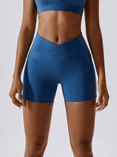 Load image into Gallery viewer, Ruched Pocketed High Waist Active Shorts