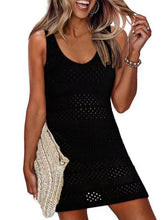 Load image into Gallery viewer, Openwork Scoop Neck Cover Up
