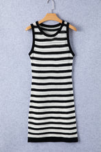 Load image into Gallery viewer, Openwork Striped Wide Strap Knit Dress