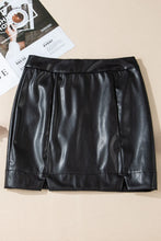 Load image into Gallery viewer, PU Leather Mini Skirt
