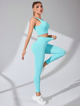 Load image into Gallery viewer, Scoop Neck Wide Strap Top and Pants Active Set