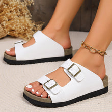 Load image into Gallery viewer, PU Leather Buckle Sandals