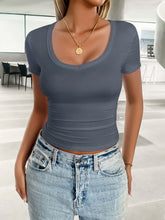 Load image into Gallery viewer, Scoop Neck Short Sleeve T-Shirt