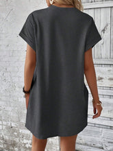 Load image into Gallery viewer, Round Neck Short Sleeve Mini Dress