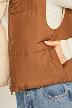 Load image into Gallery viewer, Love Tree Zip Up Cropped Contrast Reversible Vest