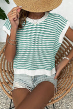Load image into Gallery viewer, Striped Round Neck Sweater Vest