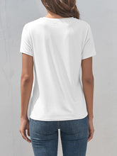 Load image into Gallery viewer, Rabbit Graphic Round Neck Short Sleeve T-Shirt