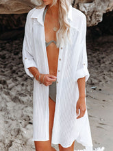 Load image into Gallery viewer, Button Up Roll-Tab Sleeve Cover-Up