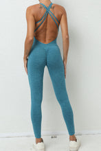 Load image into Gallery viewer, Crisscross Scoop Neck Sleeveless Active Jumpsuit