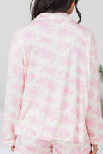Load image into Gallery viewer, Printed Button Up Long Sleeve Top and Pants Lounge Set