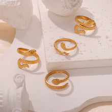 Load image into Gallery viewer, Titanium Steel Snake Shape Bypass Ring