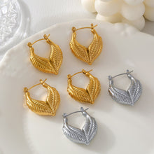 Load image into Gallery viewer, Titanium Steel Leaf Shape Earrings