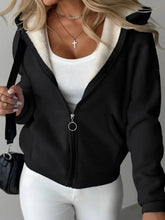 Load image into Gallery viewer, Full Size Zip Up Long Sleeve Hooded Outerwear