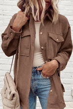 Load image into Gallery viewer, Pocketed Button Up Dropped Shoulder Shacket